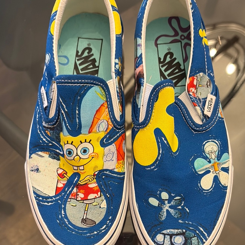 Vans Kids Blue SpongeBob Slip-On Shoes